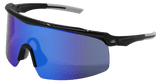 Global Glove & Safety BH3259AF Whipray, Blue Mirror Anti-Fog Lens, Shiny Black Frame
