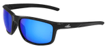 Global Glove & Safety Pompano™ Blue Mirror Performance Fog Technology Lens, Shiny Black Frame