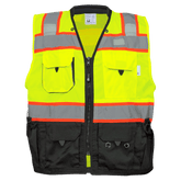 Global Glove & Safety GLO-099 FrogWear HV Premium High Vis Polyester Surveyors Vest, Class 2