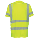Global Glove & Safety GLO-205 FrogWear HV Premium HighPerformance Stretch Athletic Safety Shirt, Class 3