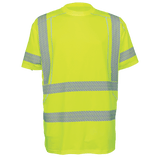 Global Glove & Safety GLO-205 FrogWear HV Premium HighPerformance Stretch Athletic Safety Shirt, Class 3
