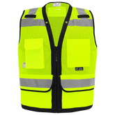 GGS GLO-069 FrogWear® HV Lightweight High Visibility Yellow/Green Mesh Surveyors Safety Vest, Class 2