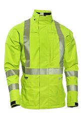 National Safety Apparel Drifire HYDROFlash Hi Vis FR Rain Jacket, Class 3
