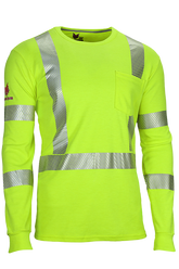 National Safety Apparel Drifire FR Hi Vis Dual Hazard Long Sleeve T-Shirt, Class 3, 11 cal/cm²