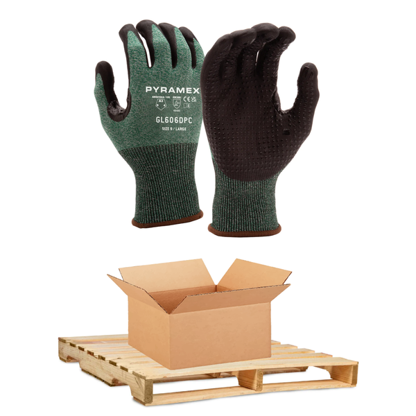 Pyramex GL606DPC Micro-Foam Nitrile Gloves with Dotted Palms Large