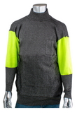 PIP P190BP-PP1-TL Kut Gard ATA PreventWear Cut Resistant Pullover with Removable Belly Patch, Hi-Vis Sleeves and Thumb Loops, Mesh Back