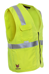 National Safety Apparel Drifire FR Hi-Vis Twill Deluxe Vest, Class 2, 8.9 cal/cm²