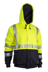 National Safety Apparel Drifire FR Hybrid Deluxe Lined Zip Front Hoodie, Class 3, 34 cal/cm²