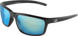 Global Glove & Safety BH2769PFT Pompano™ Ice Blue Mirror Performance Fog Technology Polarized Lens, Matte Black Frame