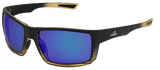 Global Glove & Safety BH2679PFT Sawfish™ Blue Mirror Performance Fog Technology Polarized Lens, Tortoise/Black Frame