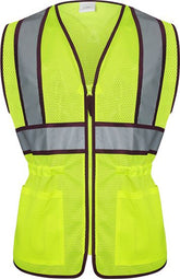 GSS Ladies Two Tone Vest, Plum Trim, Class 2 (each)