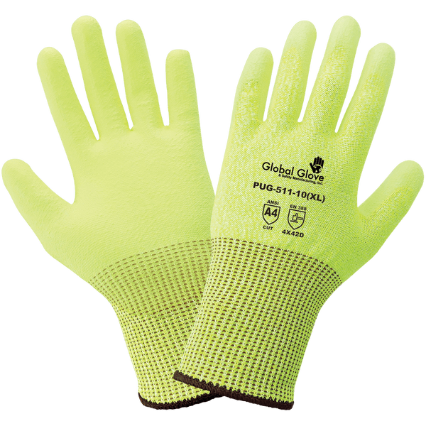 GLOBAL GLOVE PUG-611 A4 - CUT RESISTANT POLYURETHANE COATED GLOVES