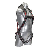 KStrong Kapture™ Elite+ 5-Point FBH, Enhanced Dorsal D-ring, TB Legs, QC Chest, Shoulder Pad, All Black Fittings