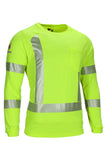 National Safety Apparel Drifire Helix FR Long Sleeve Hi Vis T-Shirt, Class 3, 12 cal/cm²
