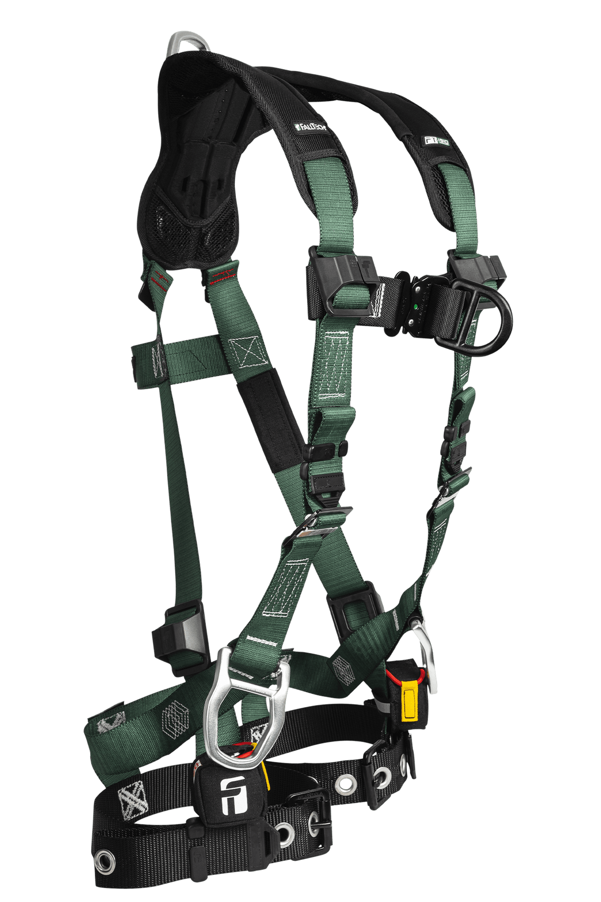 FallTech FT-1910 4D Climbing Non-Belted Full Body Harness, Tongue Buckle Leg Adjustment