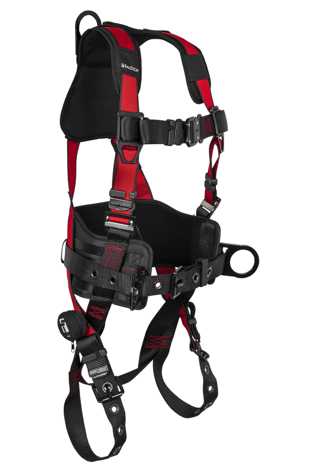 FallTech 7078C Tradesman® Pro 3D Construction Belted Full Body Harness, Tongue Buckle Leg Adjustments