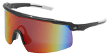 Global Glove & Safety BH32910AF Whipray, Red Mirror Anti-Fog Lens, Shiny Gray Frame