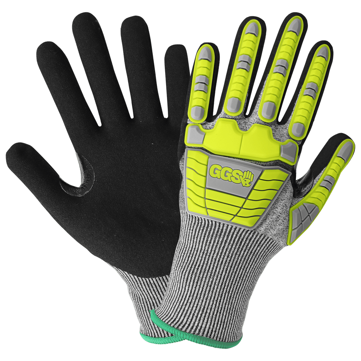 GGS CIA186MF 18 Gauge, Mach Finish Nitrile Palm, Impact, Cut A6