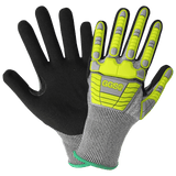GGS CIA186MF 18 Gauge, Mach Finish Nitrile Palm, Impact, Cut A6