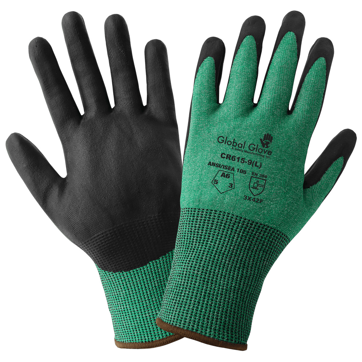 Global Glove & Safety CR615, 18 Gauge, FDA, Foam Nitrile Palm, Cut A6