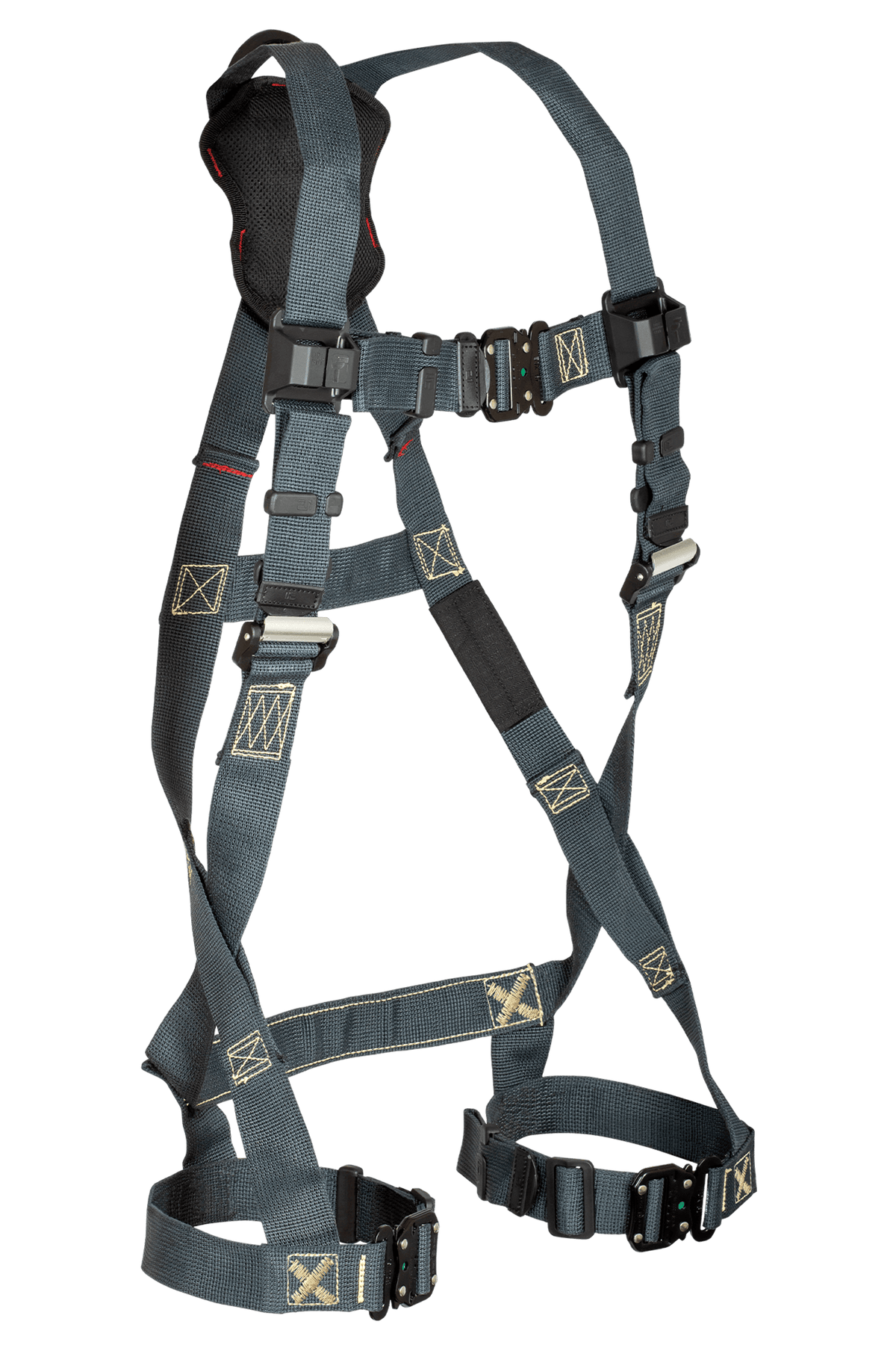 FallTech 7040 FT-Weld 1D Standard Non-Belted Full Body Harness, Quick Connect Buckle Leg Adjustment