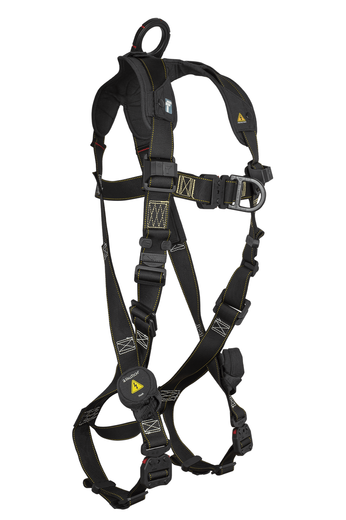 FallTech 7054BFD Arc Flash Nylon 2D Climbing Non-belted Full Body Harness, Overmolded Quick Connect Adjustments