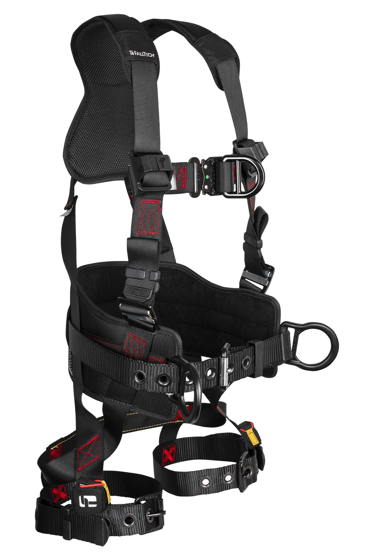 FallTech 8144FD FT-Iron 4D Construction Climbing Full Body Harness, Tongue Buckle Leg Adjustments