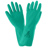 Global Glove & Safety 516, FrogWear Unsupported, Chlorinated, 13 Inch, 16 Mil, Sea Green Nitrile Gloves, Bisque Grip Finish