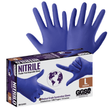 Global Glove & Safety 705VPF Nitrile, Powder Free, Medical Grade, Royal Blue, 5 Mil, Textured Fingertips, 9.5 Inch (case of 1,000)