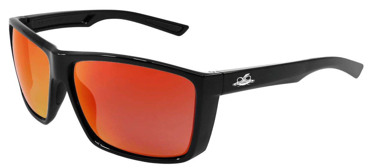 Global Glove & Safety BH33510PFT Lionfish Red Mirror Performance Fog Technology Lens, Shiny Black Frame