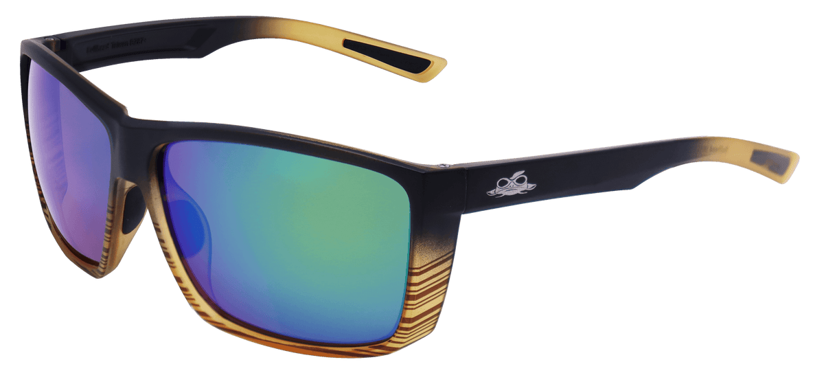 Global Glove & Safety BH33716PFT Lionfish Green Mirror Performance Fog Technology Polarized Lens, Tortoise/Black Frame