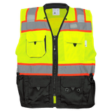 Global Glove & Safety GLO-099 FrogWear HV Premium High Vis Polyester Surveyors Vest, Class 2