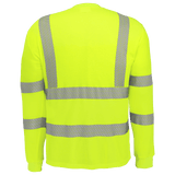 Global Glove & Safety GLO-217LS FrogWear Hi Vis Premium High Performance Self Wicking Bamboo/Polyester Long Sleeve Shirt, Class 3