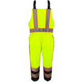 Global Glove & Safety GLO-700 FrogWear Hi Vis Insulated Winter Bibs, Class E