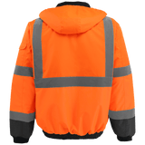 Global Glove & Safety GLO-EB4 FrogWear HV High Visibility Orange Winter Bomber Jacket