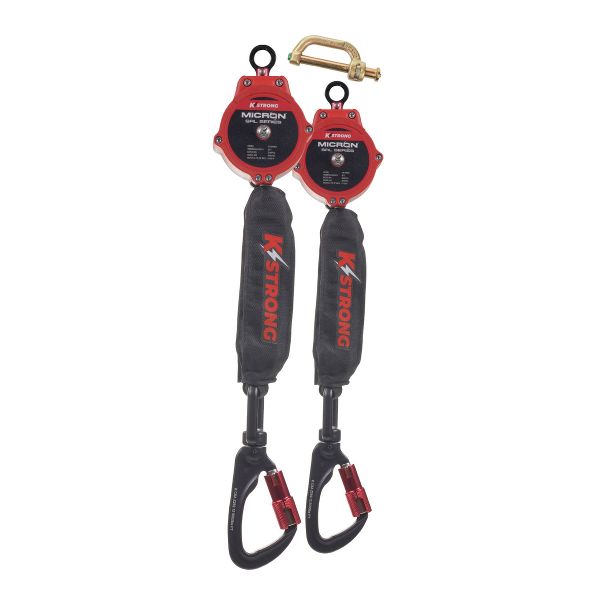 KStrong UFS351102D Dual 6 ft Micron SRL Assembly, Aluminum Carabiners