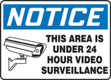Accuform OSHA Notice Safety Sign: This Area Is Under 24 Hour Video Surveillance