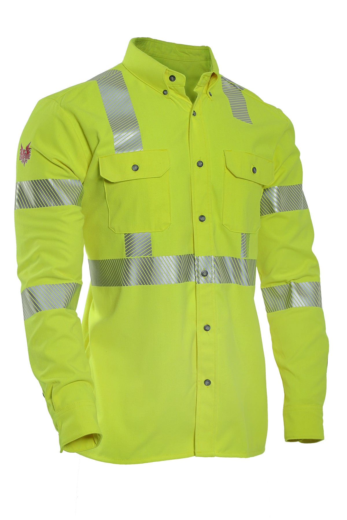 National Safety Apparel Drifire FR Hi-Vis Utility Shirt, Type R Class 3, 12 cal/cm²