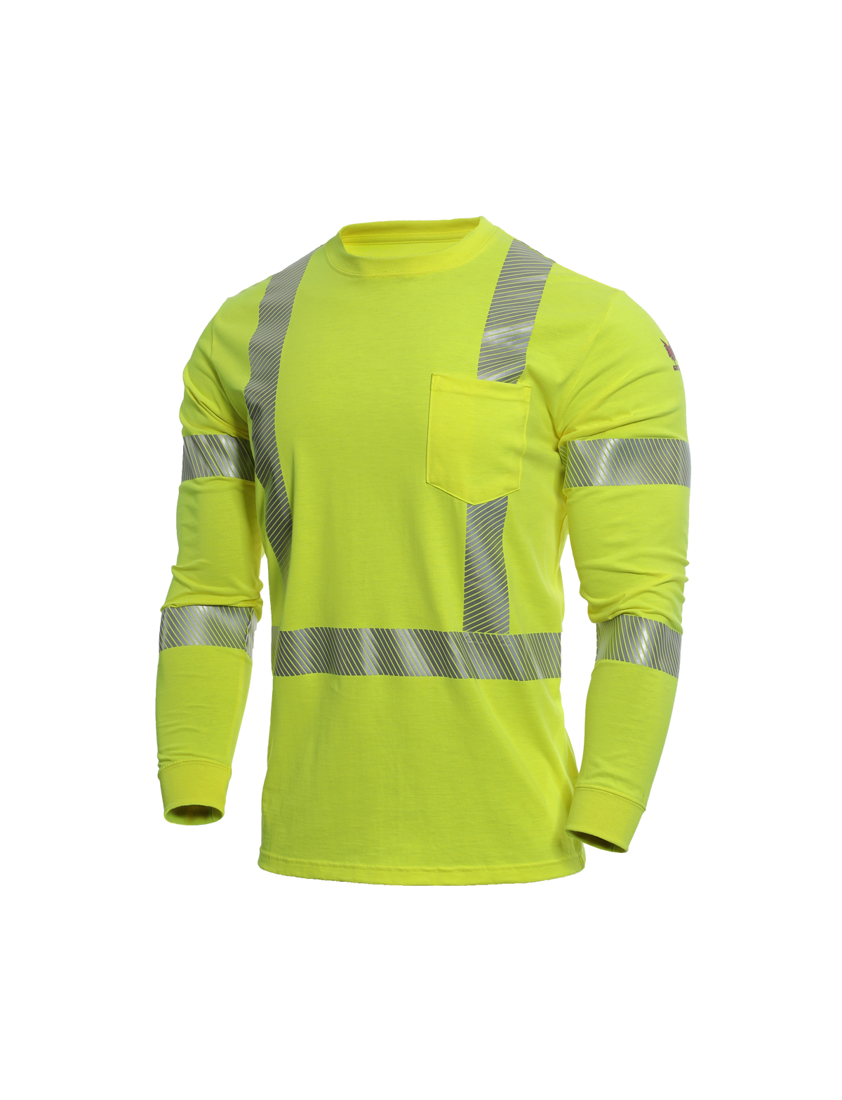 National Safety Apparel Drifire Strongknit FR Hi-Vis Long Sleeve T-Shirt, Type R Class 3, 10 cal/cm² (each)