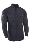 National Safety Apparel Drifire 4.4 Workshirt,  Navy Blue, 8 cal/cm²