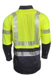 National Safety Apparel Drifire FR Hi Vis Hybrid Work Shirt, Class 3, 8.9 cal/cm²