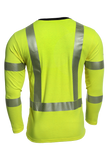 National Safety Apparel Drifire FR Hi Vis Hybrid Long Sleeve T Shirt, 8.6 cal/cm²