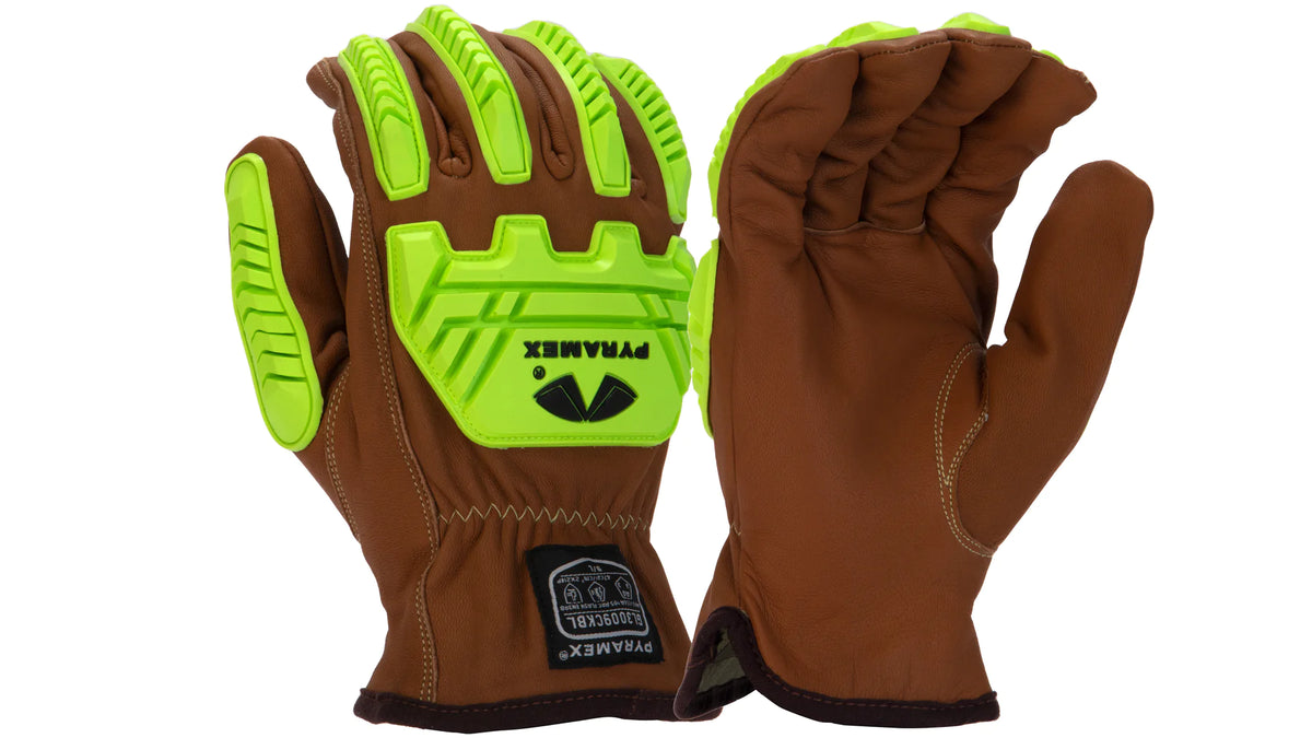 Pyramex GL3009CKB Arc Flash Premium Goatskin Para-Aramid, Impact, Cut A4