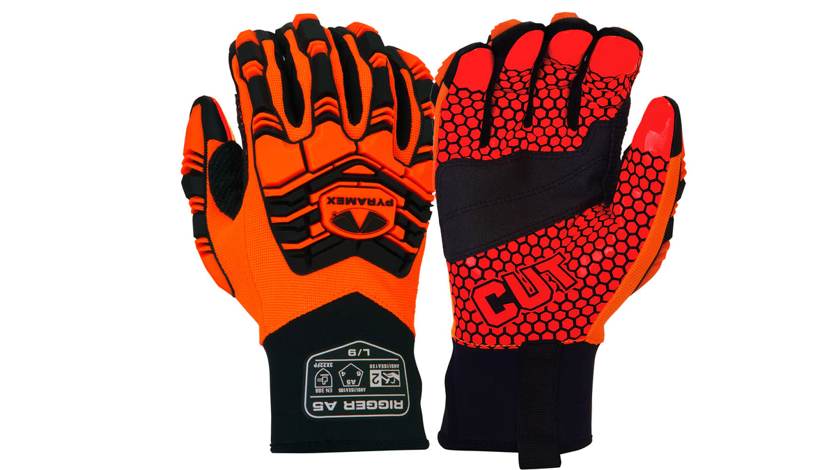 Pyramex GL807CHT Synthetic Leather Silicone Palm, Impact, Cut A5