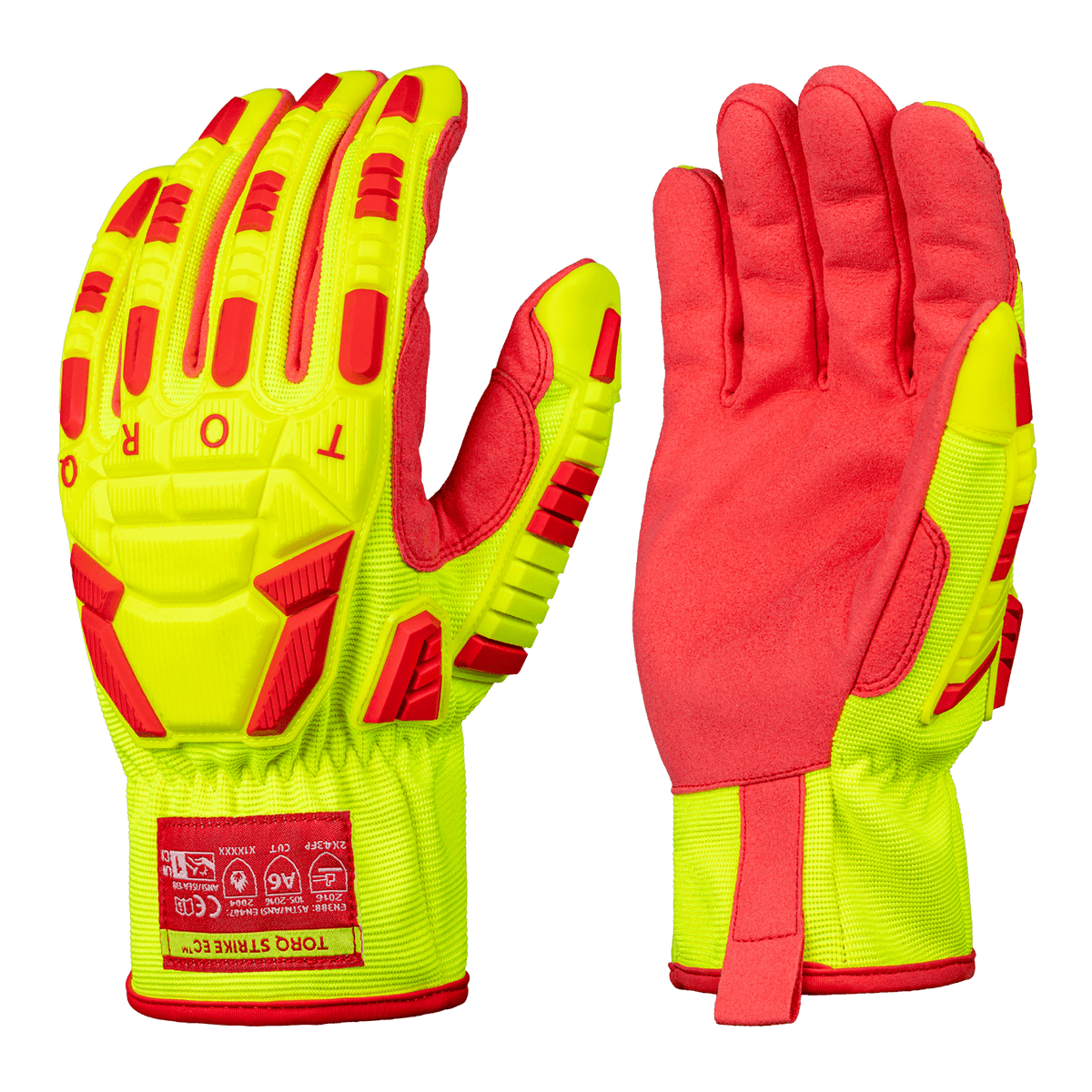 GGS Skytec SKG00054E Torq™ Strike EC High Dextrous, Synthetic Leather Palm, Water Repellent Shell, Impact 2, Cut A6