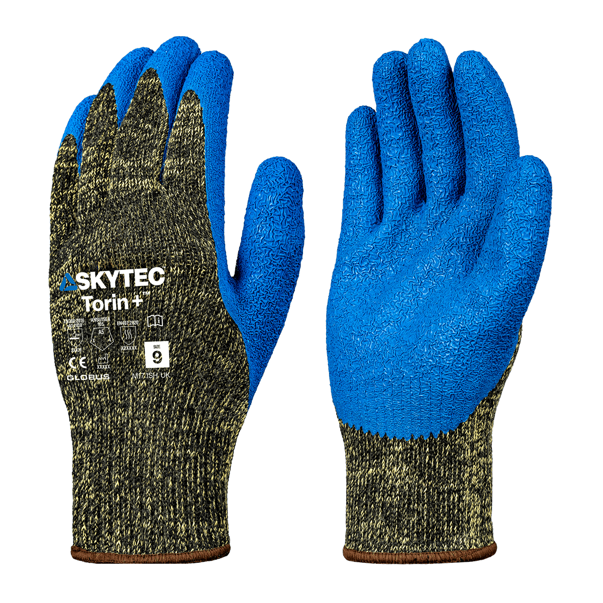GGS SKG00055D Torin +, 10 Gauge, Heat Resistant Gloves, Rubber Coated Palm, Cut A5