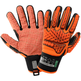 GGS Skytec SKG00121G, Torq Sirocco Xtra™ High-Visibility Multi-Hazard Oil and Gas, Aralene® Lined Synthetic Leather Palm, Impact 3, Cut A6