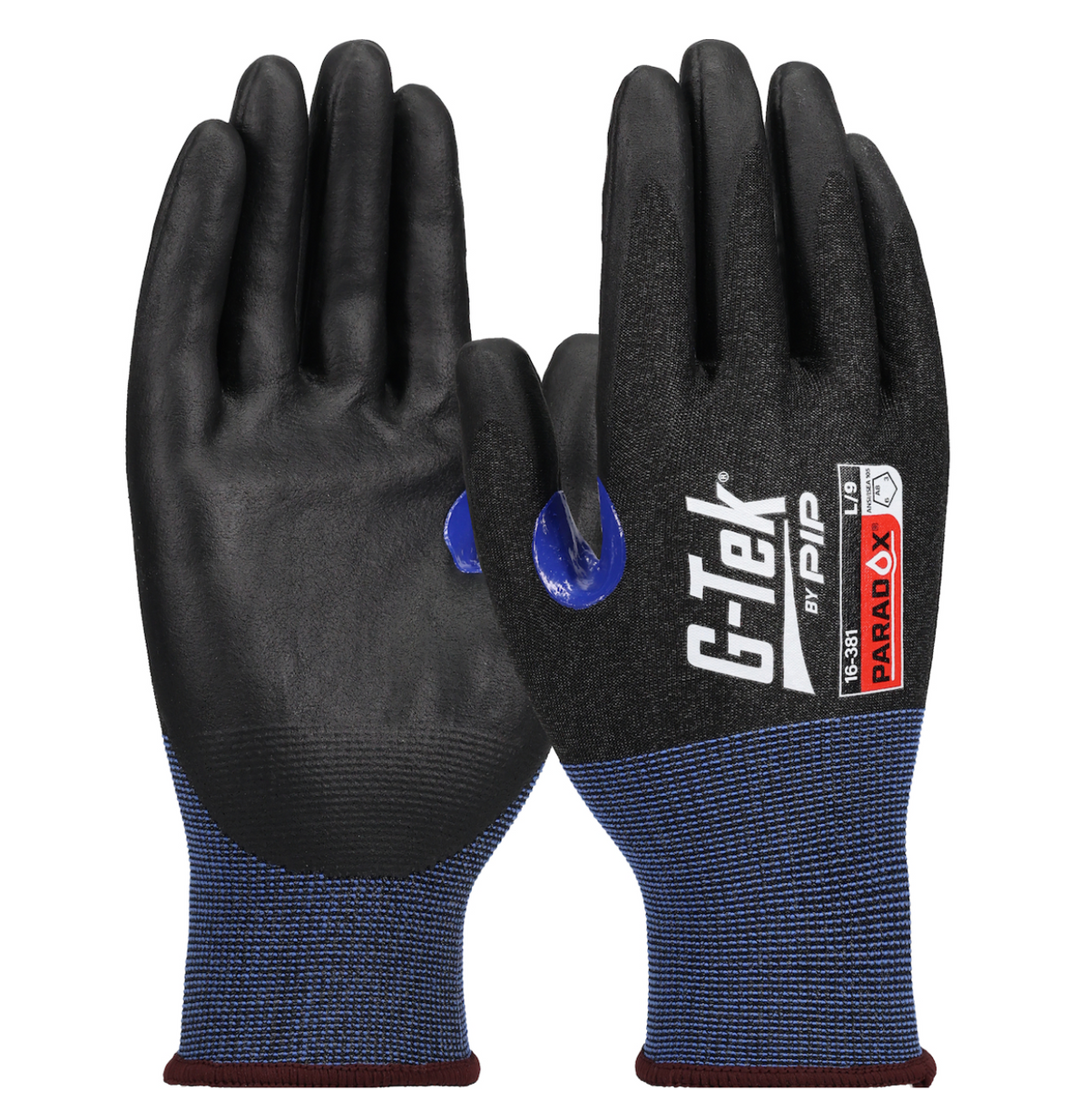 PIP 16-381 G-Tek Paradox, 21 Gauge PolyKor, Foam Nitrile Palm, Cut A8