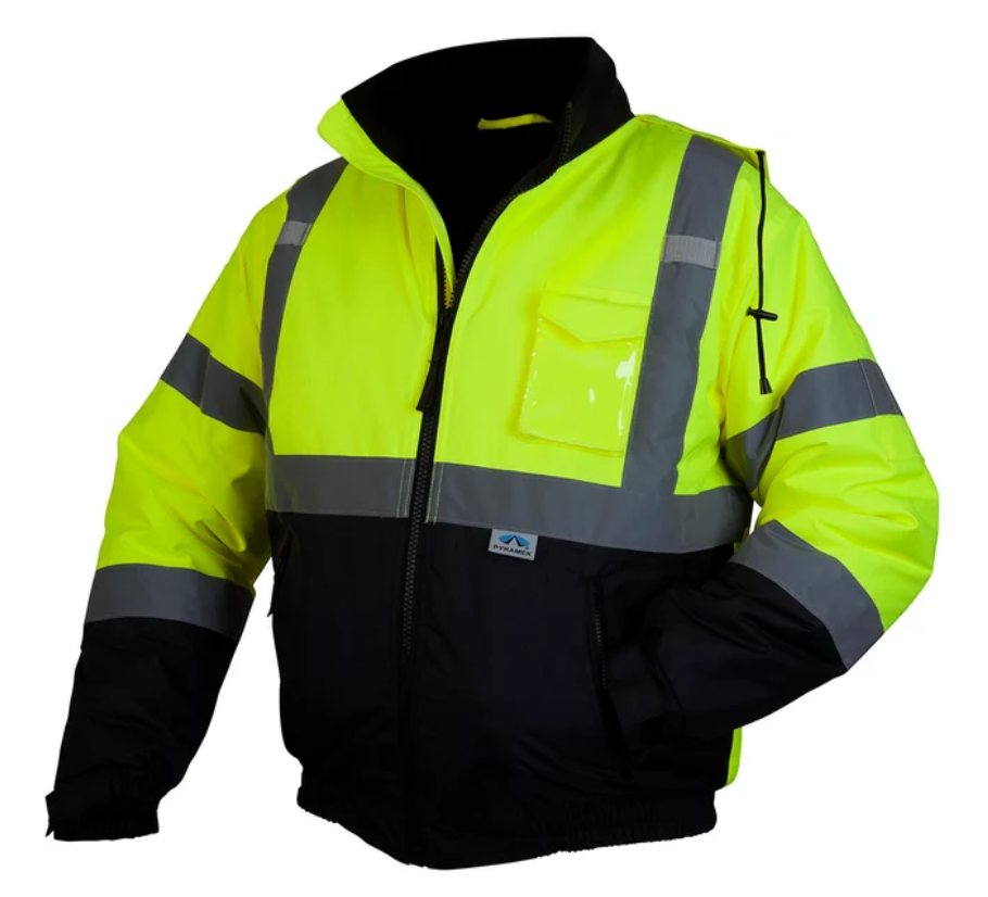 Pyramex RJ32 Bomber Jacket, Waterproof, Quilted Lining, Class 3