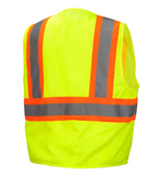 Pyramex RVZ22 Contrasting Mesh Vest, Zip Front, Class 2
